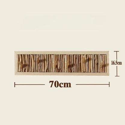 Wood Peg Rail Wall Coat Rack