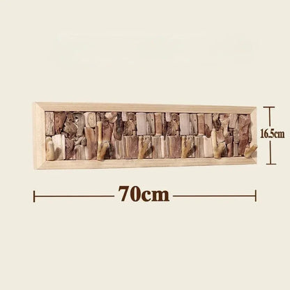 Wood Peg Rail Wall Coat Rack