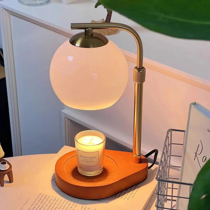 Sculpted Glass Candle Warmer Lamp