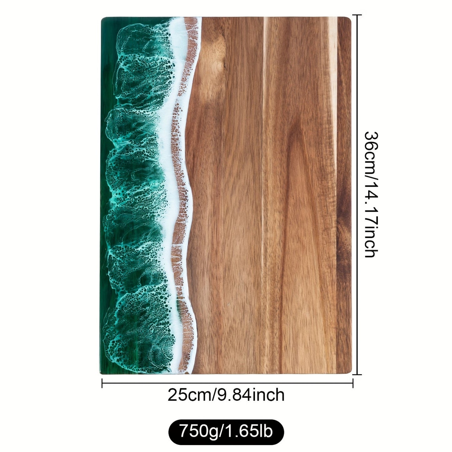 Ocean Wave Resin Cutting Board