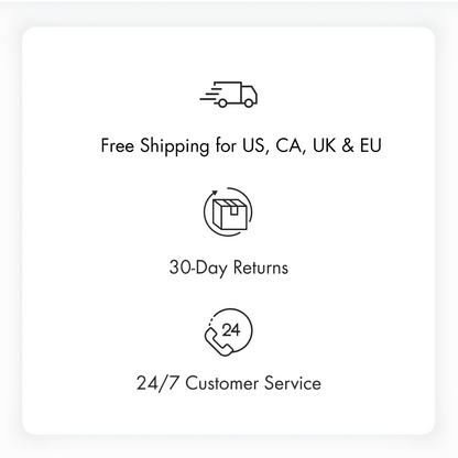 Grandmix delivery, returns, and customer support information icon panel.