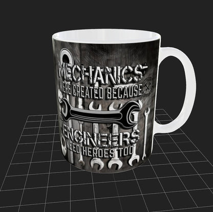 Graphic Ceramic Coffee Mug | Engineers Hero Quote Print