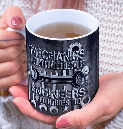 Graphic Ceramic Coffee Mug | Engineers Hero Quote Print