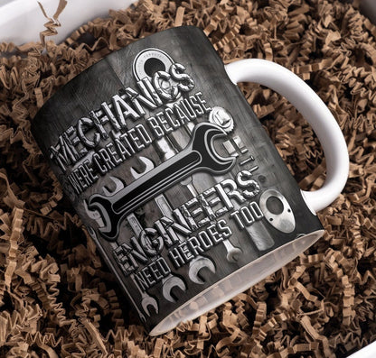 Graphic Ceramic Coffee Mug | Engineers Hero Quote Print