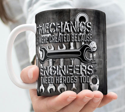 Graphic Ceramic Coffee Mug | Engineers Hero Quote Print