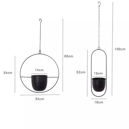 Metal Hanging Plant Planter