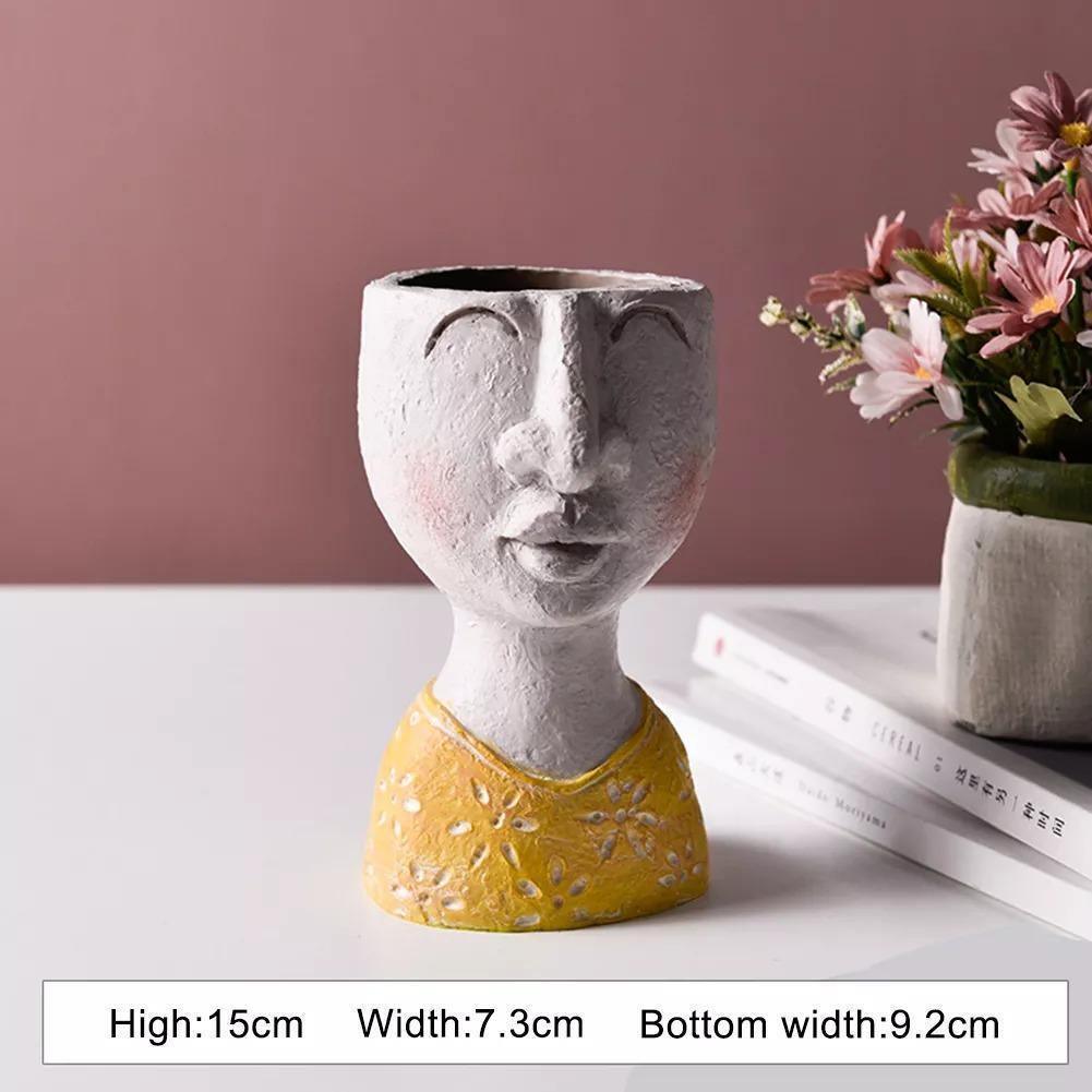Modern Face Ceramic Planter Pot
