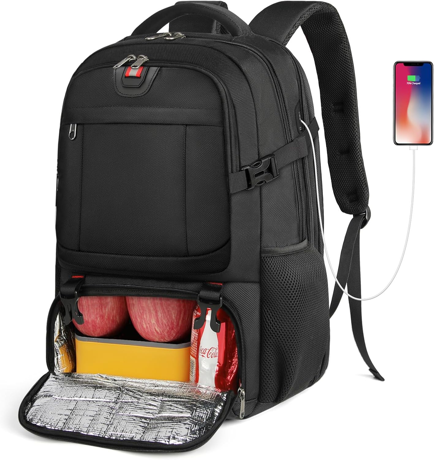 Large Insulated Lunch Bag Backpack | Travel Laptop Cooler