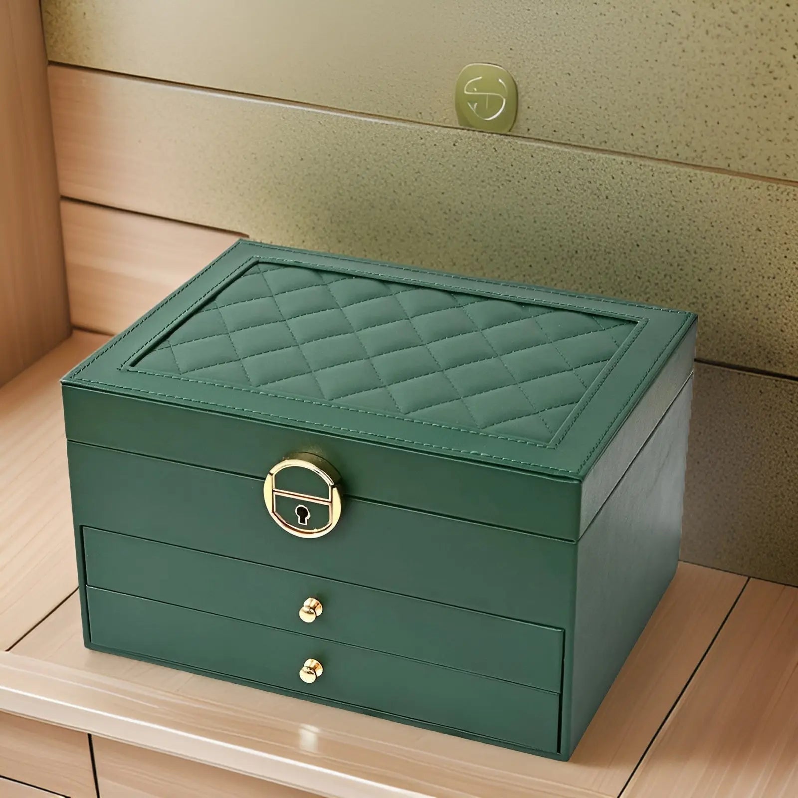Luxe Multi-Layer Jewellery Box - EleganceBox-Green-State of Style