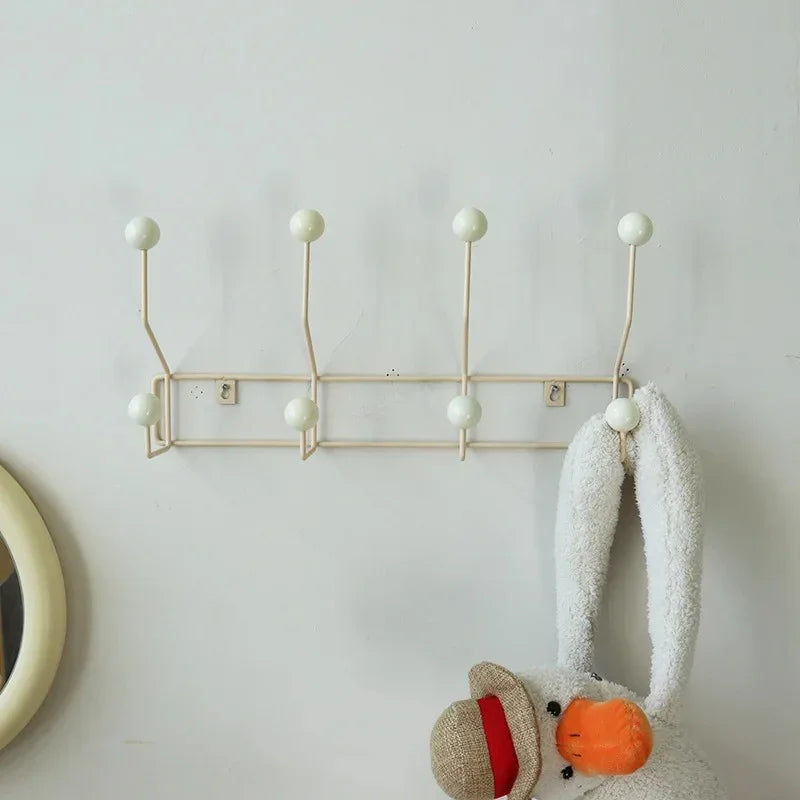 Gold Metal Wall Hook Rack