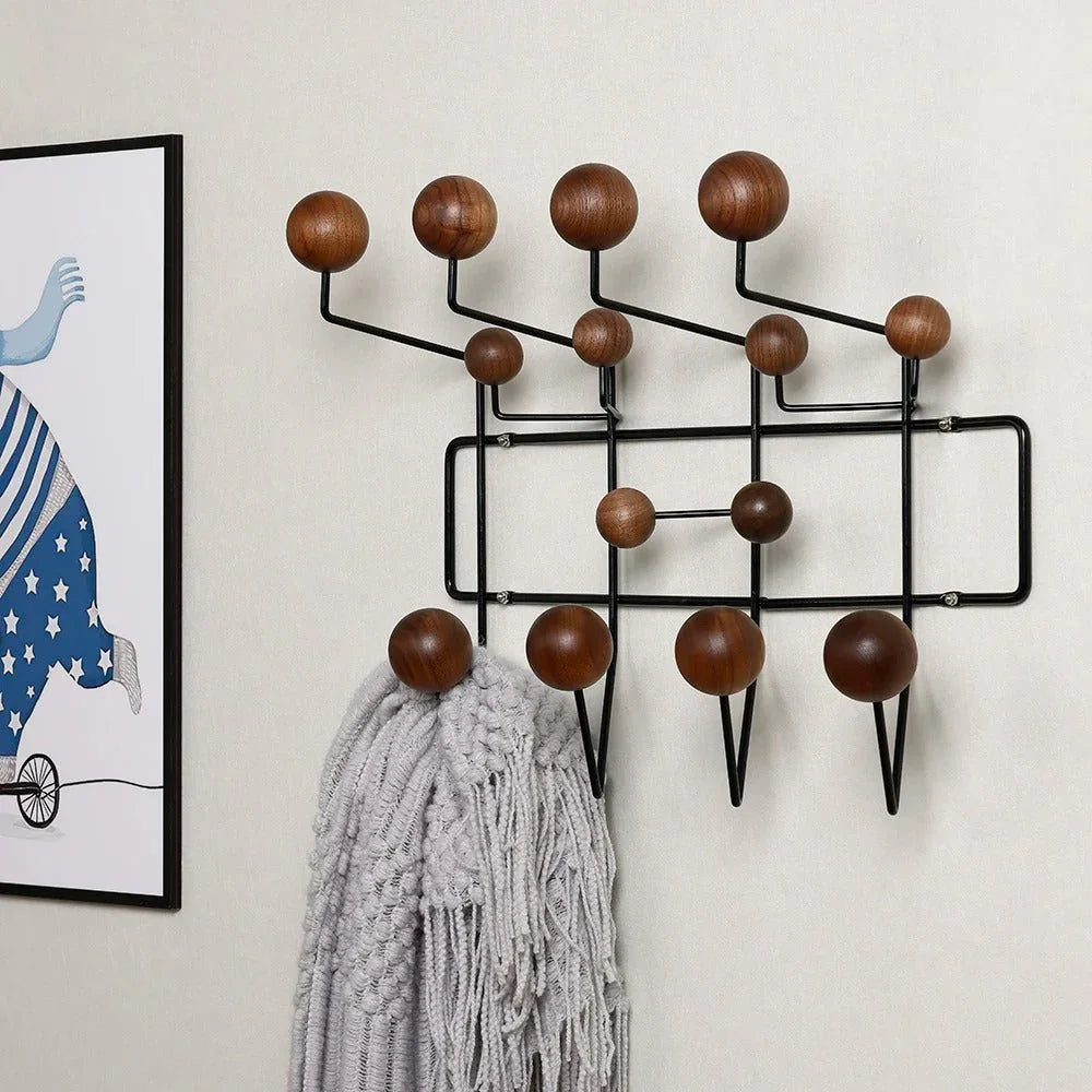 Multi Hook Wall Mounted Coat Rack Panel