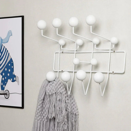 Multi Hook Wall Mounted Coat Rack Panel