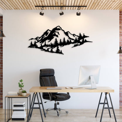 Mountain Range View - Metal Wall Art - MetalPlex