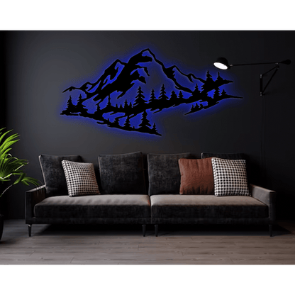 Mountain Range View - Metal Wall Art - MetalPlex
