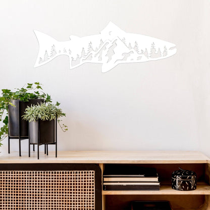 Trout Fish Design - Metal Wall Art - MetalPlex