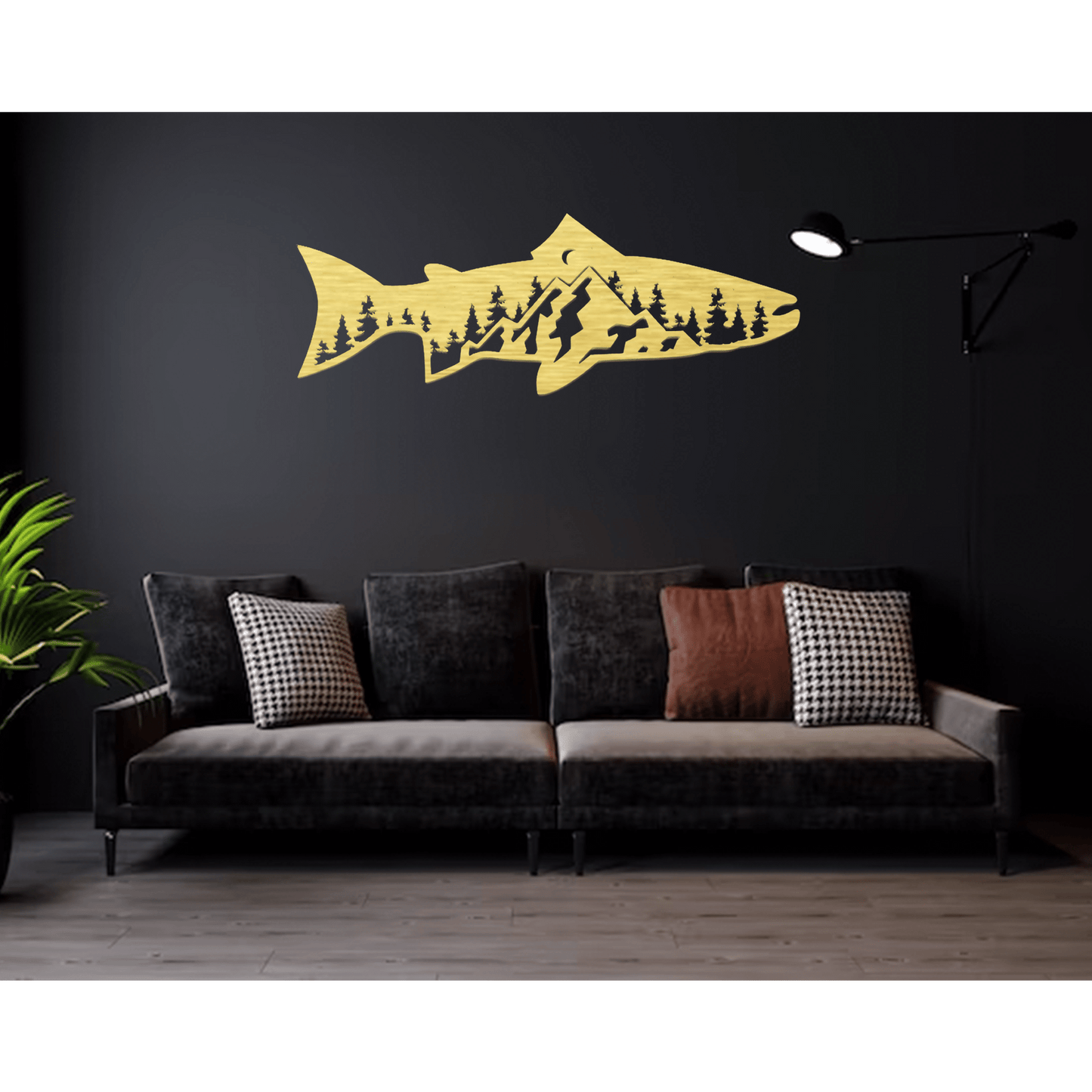 Trout Fish Design - Metal Wall Art - MetalPlex