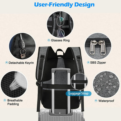 USB Travel Lunch Bag | Waterproof Laptop Cooler Backpack