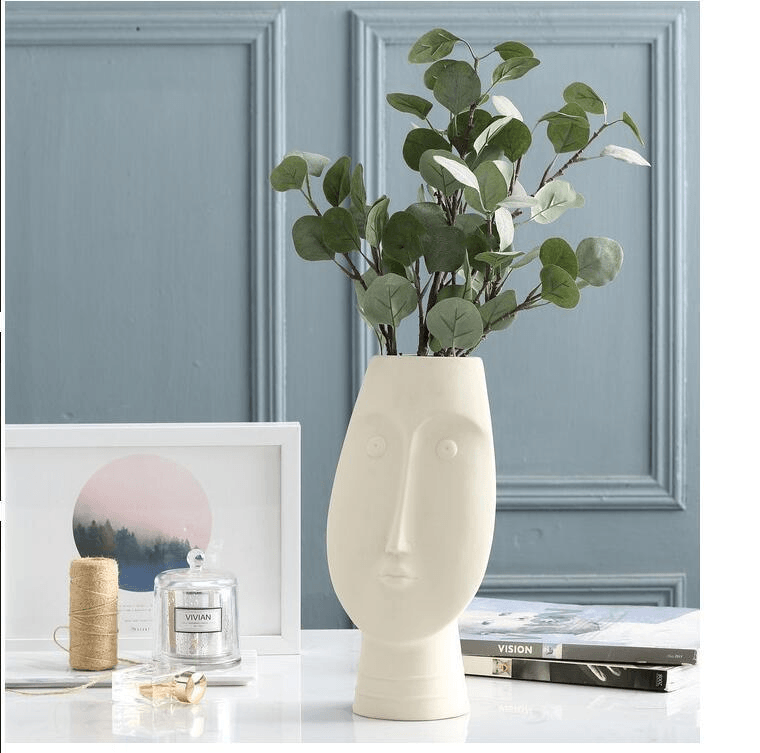 Modern Face Ceramic Vase Set