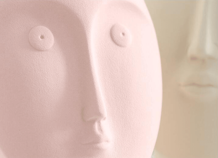 Modern Face Ceramic Vase Set