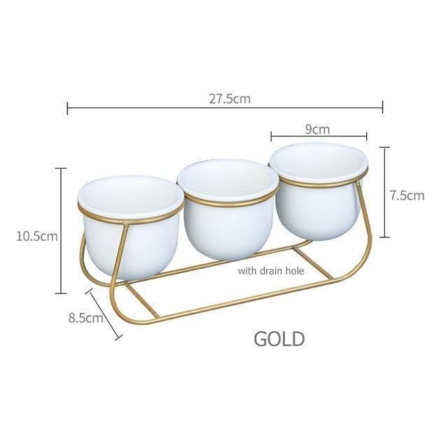 Metal Sleigh Succulent Planter Set
