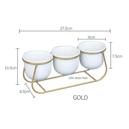 Metal Sleigh Succulent Planter Set