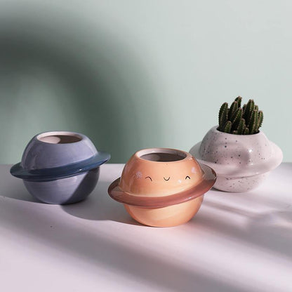 Round Minimal Ceramic Planter Pot