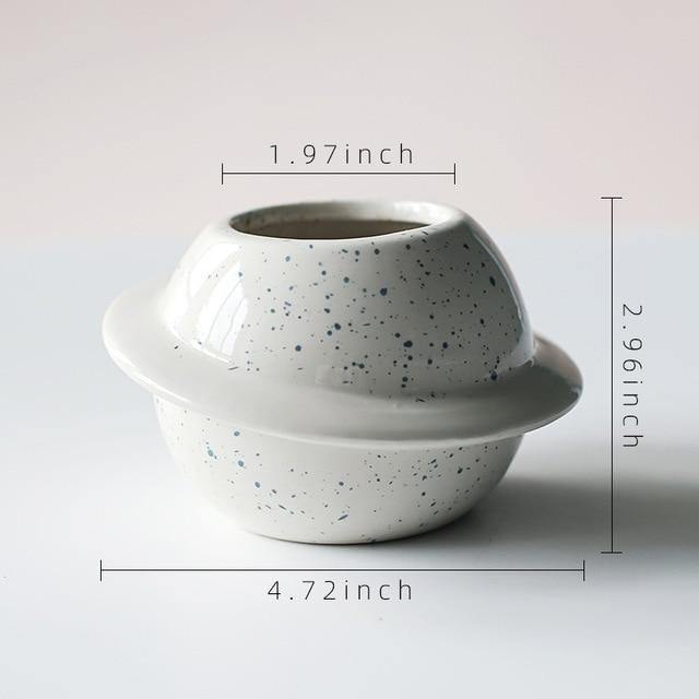 Round Minimal Ceramic Planter Pot