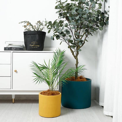 Modern Color Block Ceramic Planter Set