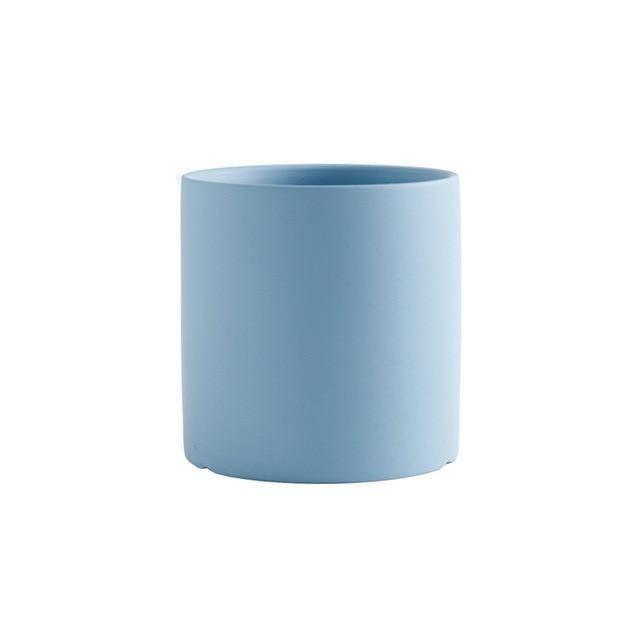 Modern Color Block Ceramic Planter Set