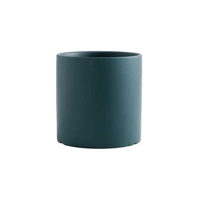 Modern Color Block Ceramic Planter Set