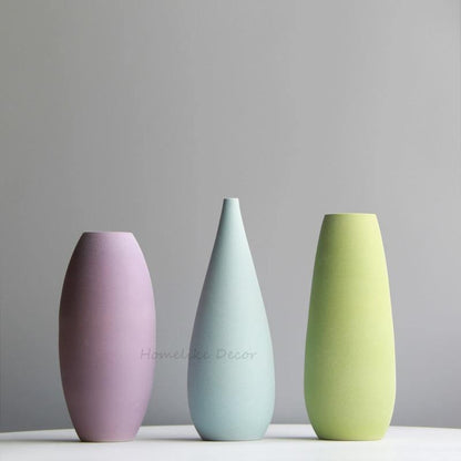 Pastel Ceramic Flower Vase Set