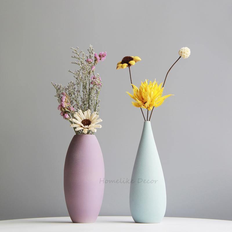 Pastel Ceramic Flower Vase Set