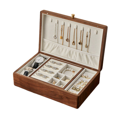 Walnut Jewelry Box with Lift Out Tray