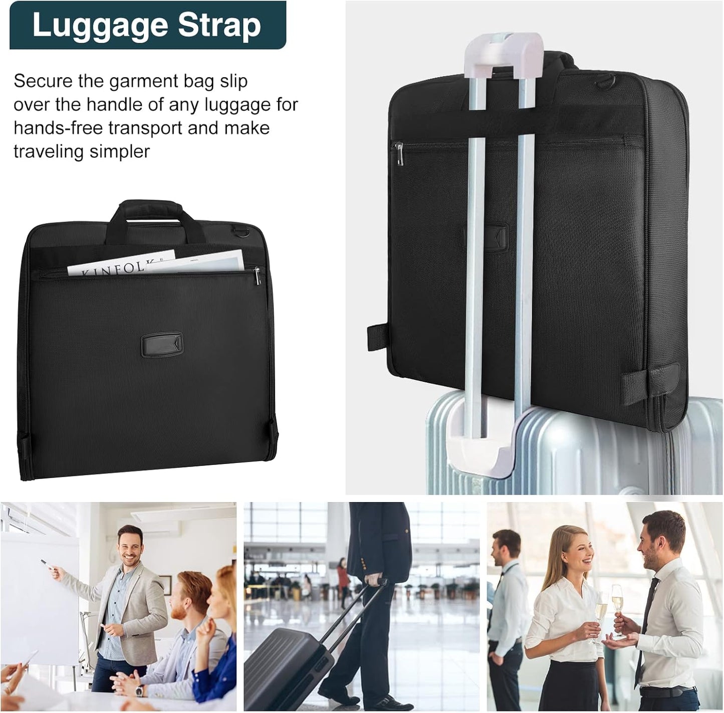 Foldable Carry-On Garment Bag | Waterproof Travel Suit Bag Luggage