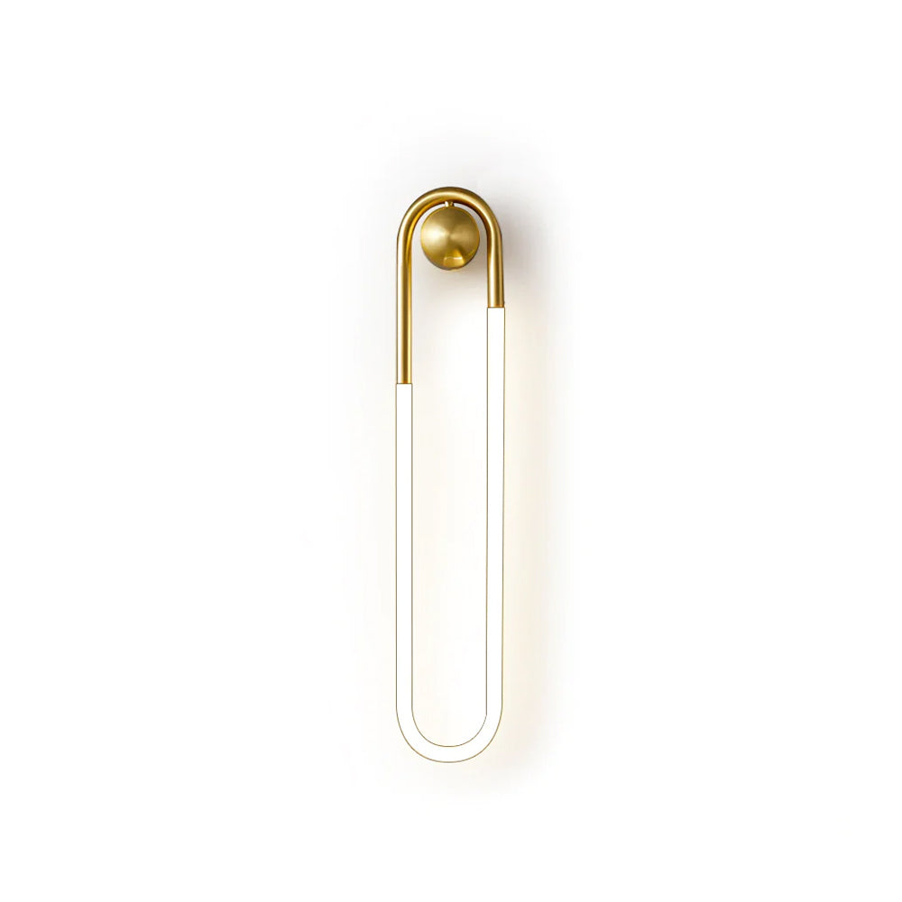 Minimalist Wall Light | Elongated Oval Loop Geometric Tube Sconce