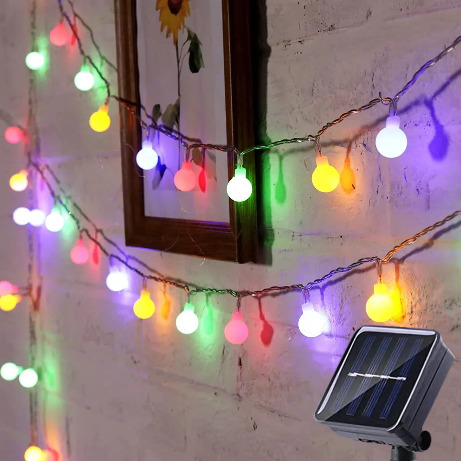Solar-Powered Festive Lighting - SolarGlow-Multicoloured-5M 20LEDS-State of Style