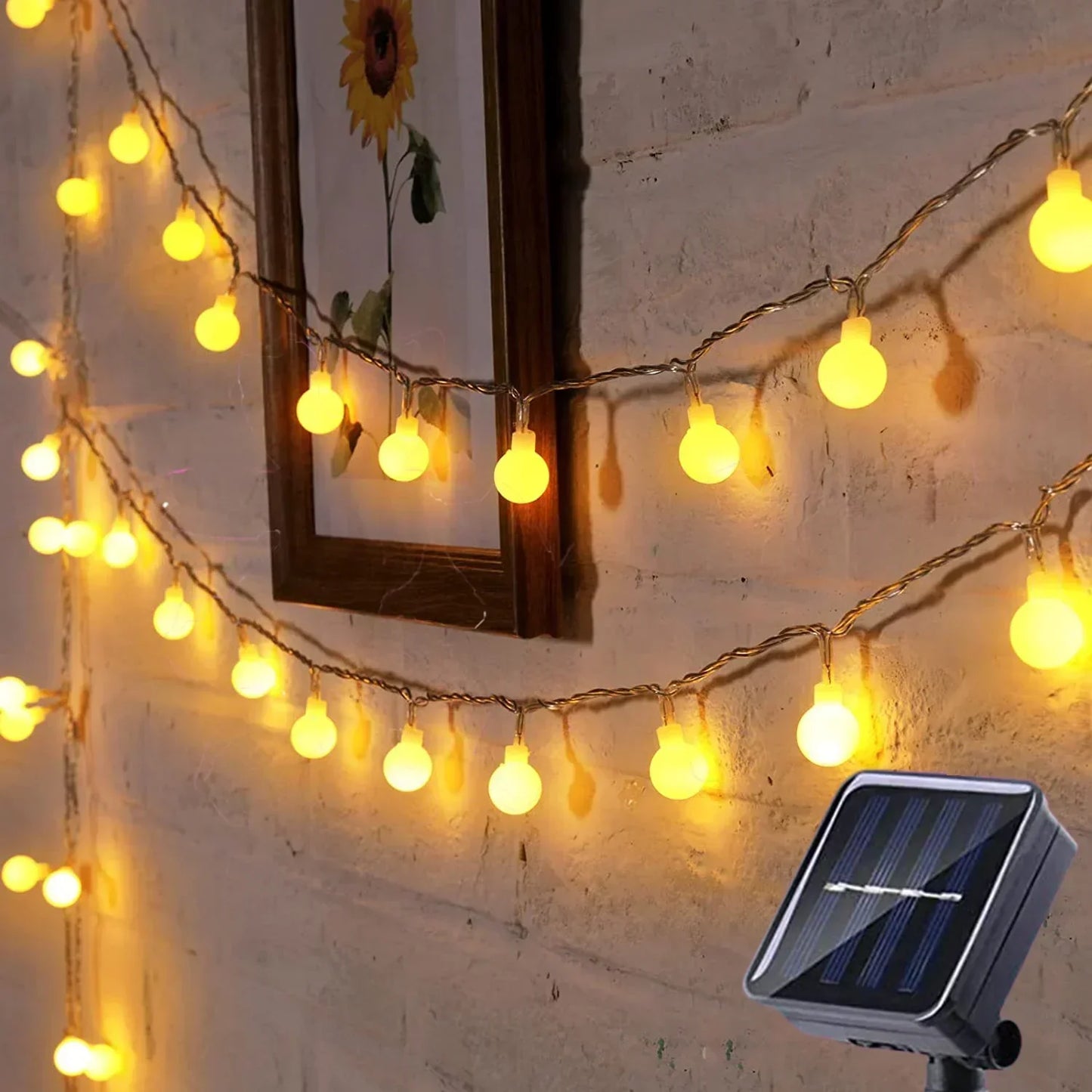Solar-Powered Festive Lighting - SolarGlow-Warm White-5M 20LEDS-State of Style