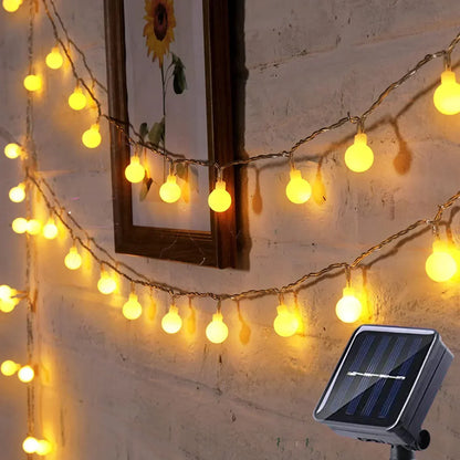 Solar-Powered Festive Lighting - SolarGlow-Warm White-5M 20LEDS-State of Style