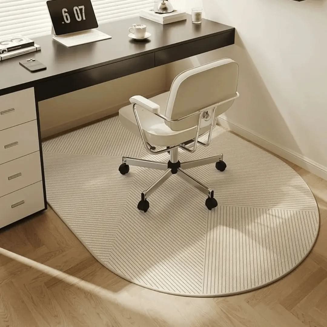 Oval Office Chair Mat | Anti-Slip Carpet Protector
