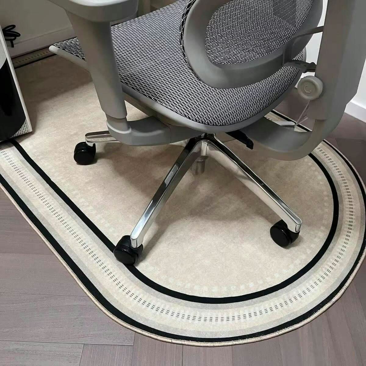 Oval Office Chair Mat | Anti-Slip Carpet Protector