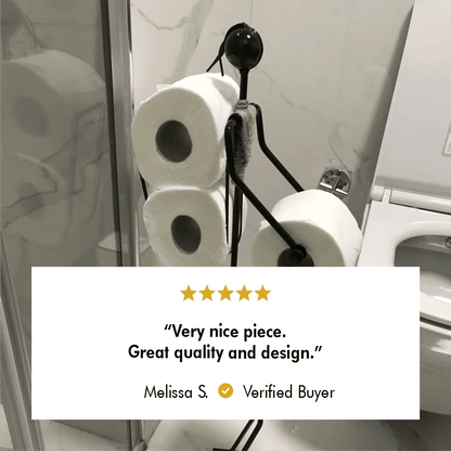 Toilet Paper Holder and Storage shown in a styled bathrooms setting with finish and proportions visible.
