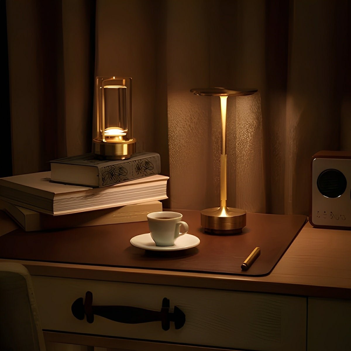 USB Dimmable Dish LED Table Lamp
