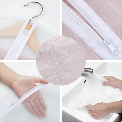 12-Pack Clear Clothes Garment Bag | PEVA Hanging Suit Storage